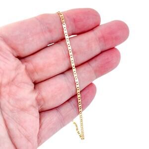 Vintage AV Gold Tone Sterling Silver 925 Adjustable Anchor Chain Anklet 8.5"-9.5